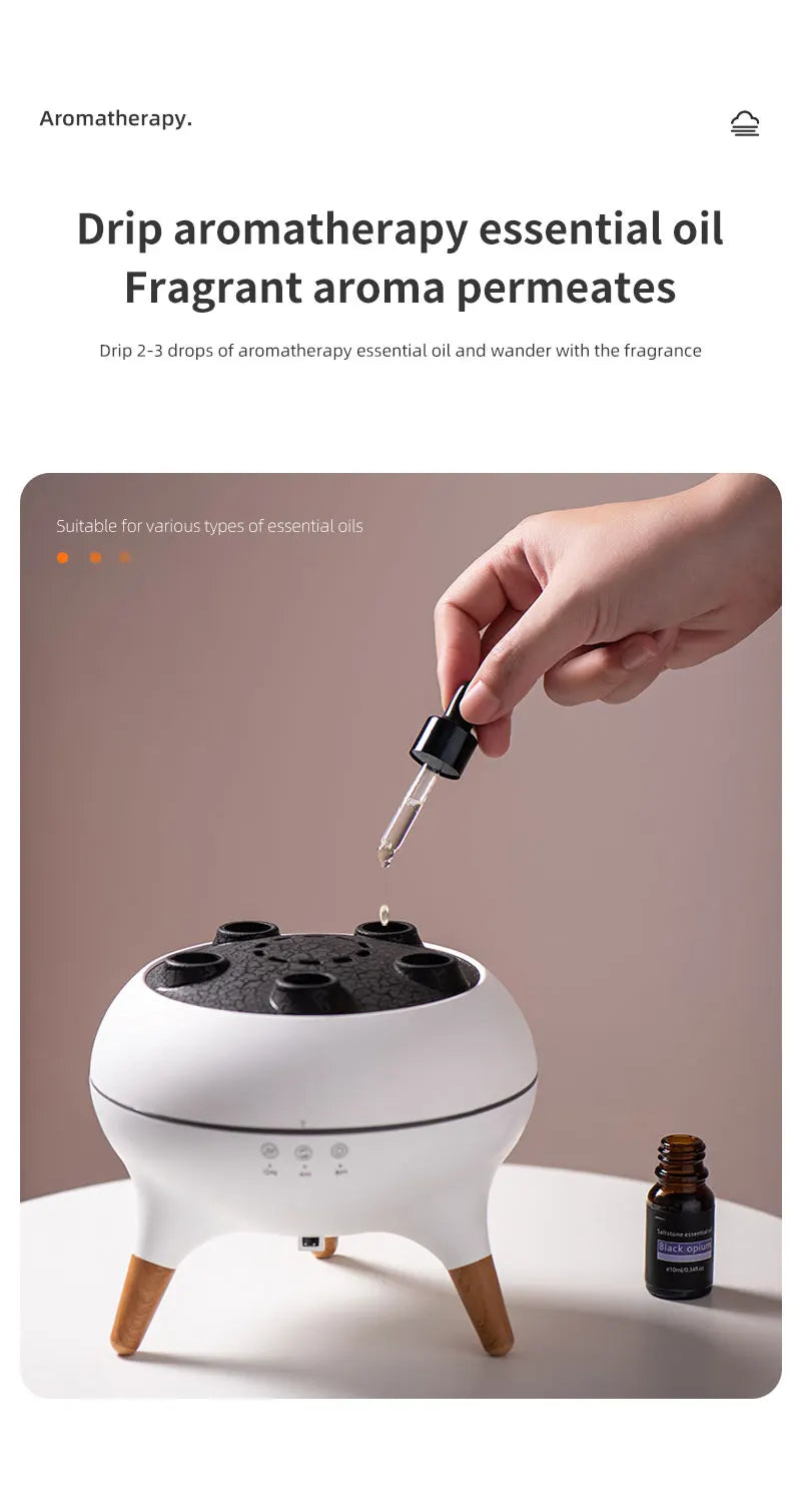 Dynamic Jellyfish Air Humidifier & Essential Oil Diffuser -Remote Control, 7 Colorful Night Lights for a Relaxing Bedroom Atmosphere