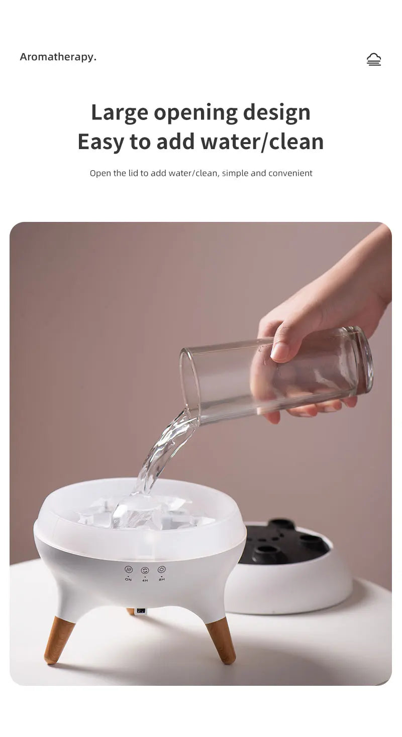 Dynamic Jellyfish Air Humidifier & Essential Oil Diffuser -Remote Control, 7 Colorful Night Lights for a Relaxing Bedroom Atmosphere